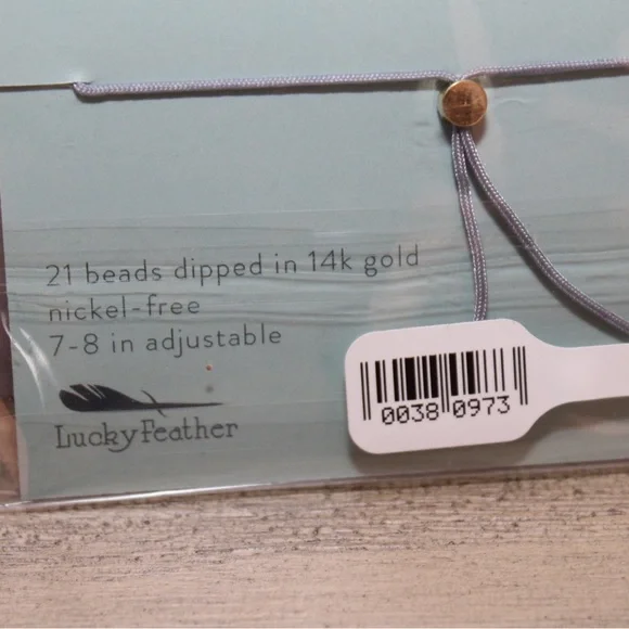 LUCKY FEATHER Fun Twenty-One 14K Gold Dipped Milestone Birthday Bracelet NWT - Picture 4 of 5